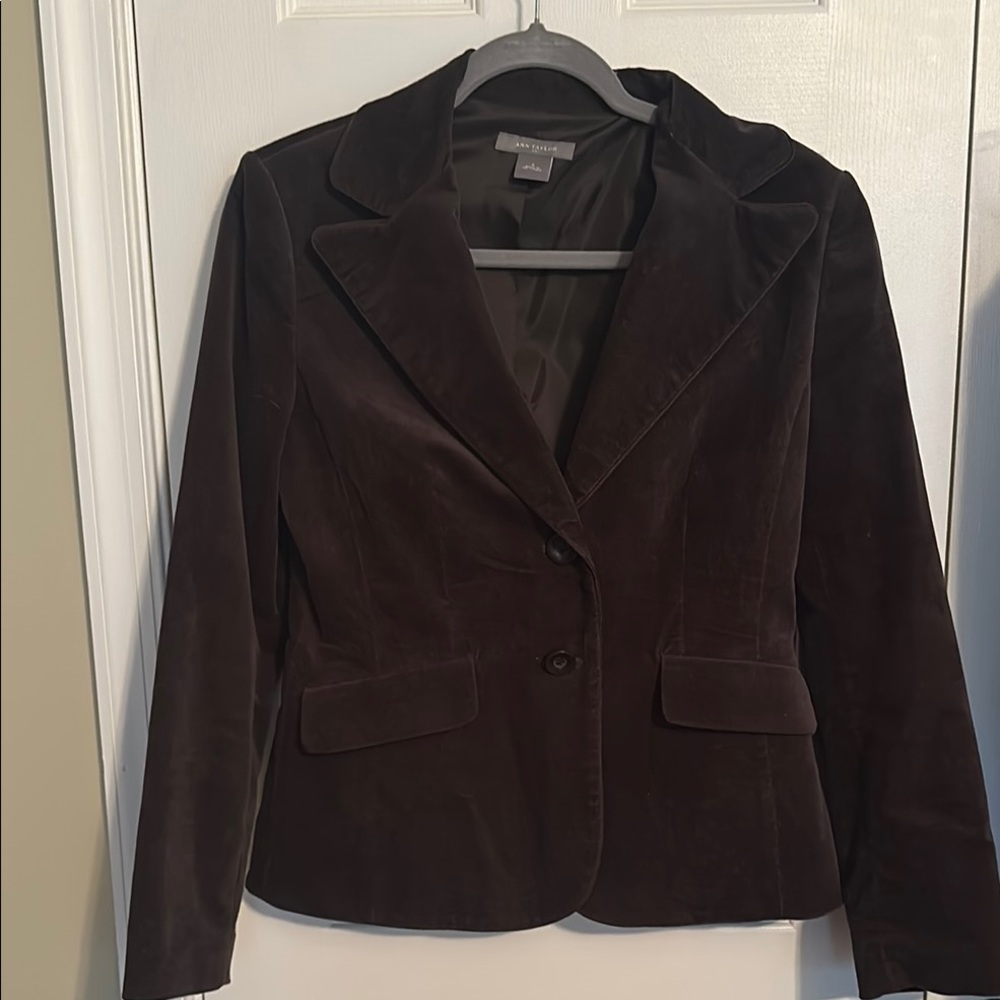 Ann Taylor Brown Blazer Classic Tailored